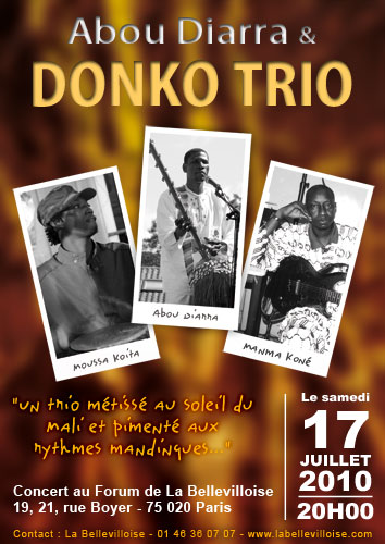 Abou Diarra & Donko trio en  Concert