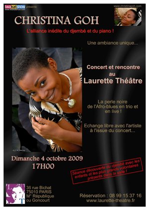 Christina Goh - Concert et rencontre au Laurette Théâtre
