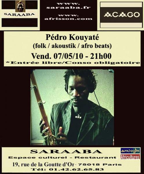 Concert Pédro Kouyaté (folk / akoustik / afro beats)