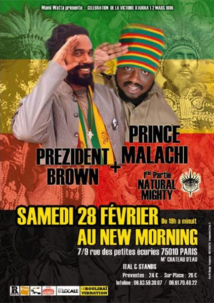 Prezident Brown et Prince Malachi en concert au New Morning
