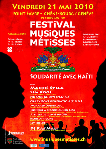 Soirée de Soutien à Haïti - Festival Musiques Métisses [...]