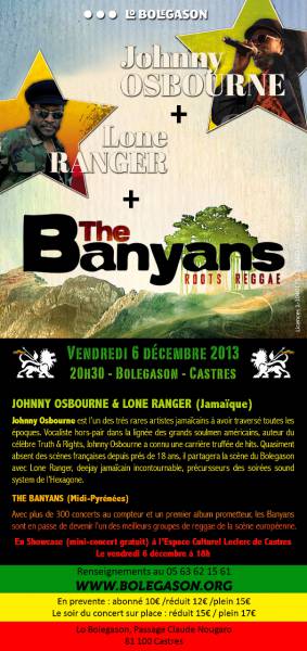 Johnny Osbourne (Ja) / Lone Ranger (Ja)+ The Banyans