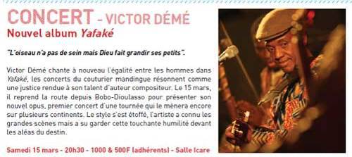 Concert de Victor DEME