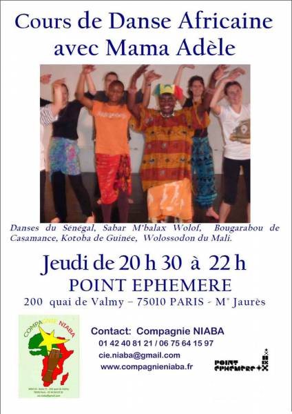 COURS de danse AFRICAINE avec MAMA ADELE à PARIS