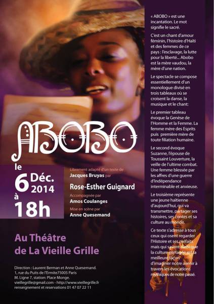 ABOBO au théâtre de la Vieille Grille le 6 Décembre 2014 [...]