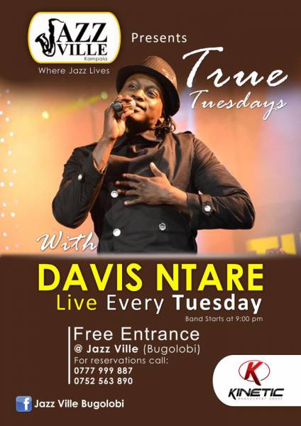 Davis Ntare Live Every Tuesday@Jazz Ville Bugolobi