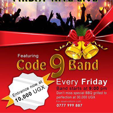 Code 9 Live Every Last Friday@Jazz Ville Bugolobi