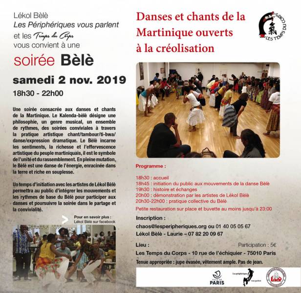 soirée Bèlè : danses et chants de la Martinique 
