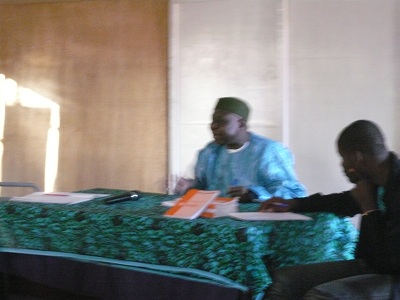 Confrence Dr Simaga/ janvier 2009/ Bibliothque de lecture publique/ Sgou/ Mali.
