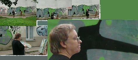 J ai vu une peintre venant de Moscou travaillant dans les rues d Uzupis/ Nina Shapkina