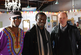 avec l acteur ivoirien Alexandre Ogou et le cinaste guinen Cheick Fantamady Camara