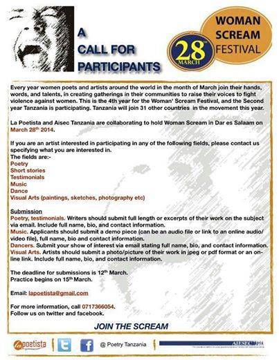 Woman Scream festival call for submissions