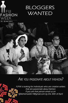 Bloggers Wanted - Fiji Fashion Week
