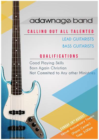Call Out: Adawnage Band Auditions