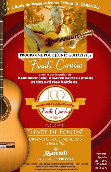 Un concert pour le centenaire du guitariste Frantz Casséus