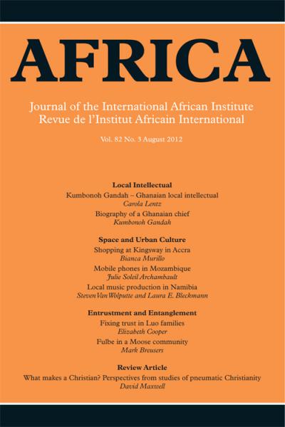 AFRICA Volume 82 - Issue 03 - August 2012 is out !