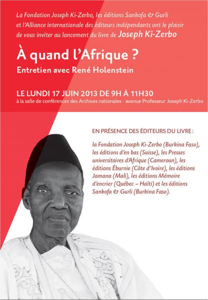 Invitation au lancement du livre À quand l'Afrique ? - [...]